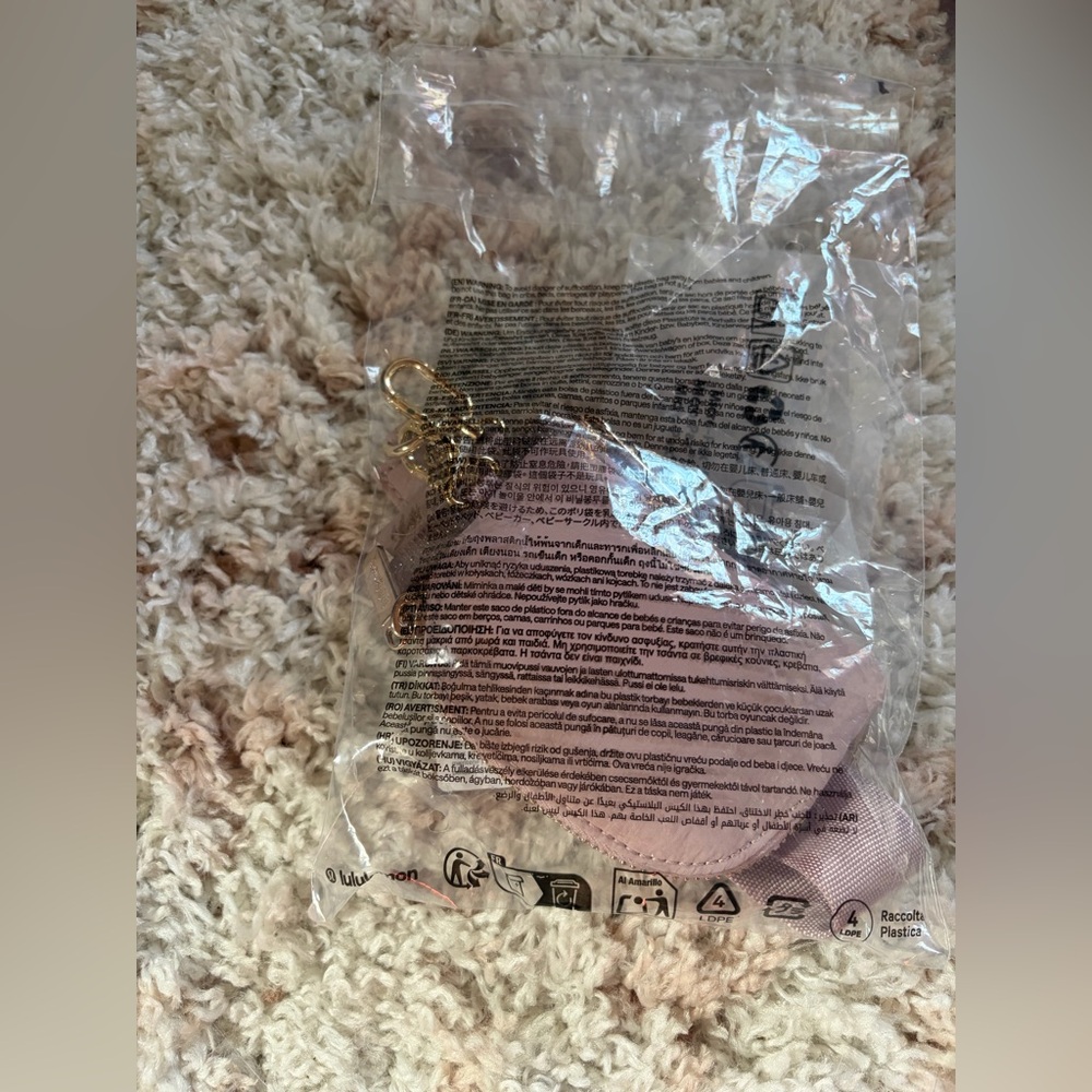 Lululemon Dual Pouch Wristlet Glitter Pink Champagne/ Mink Berry/ Gold - Picture 7 of 9